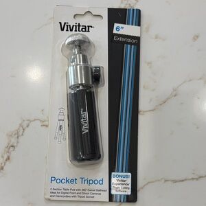 Vivitar Black Pocket Tripod with 6" Extension